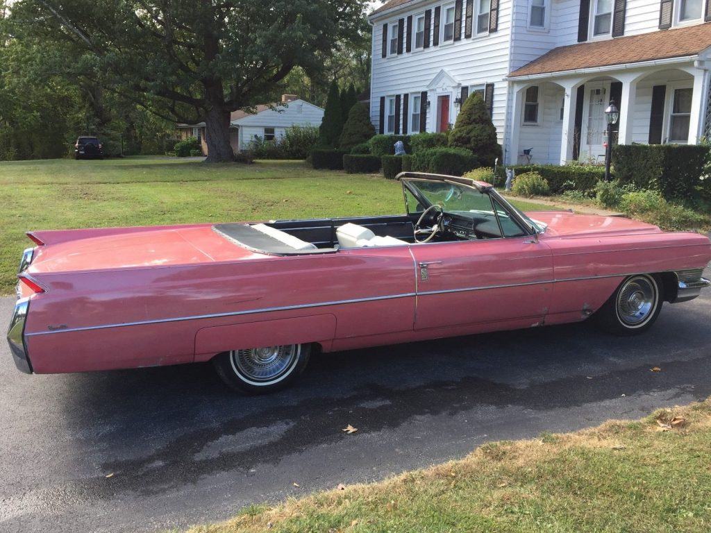 Custom built Pink 1964 Cadillac Deville Convertible