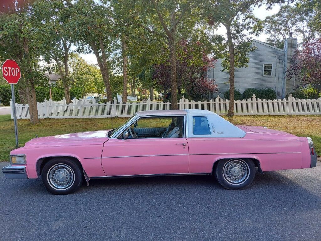 Pink 1979 Cadillac Deville Coupe