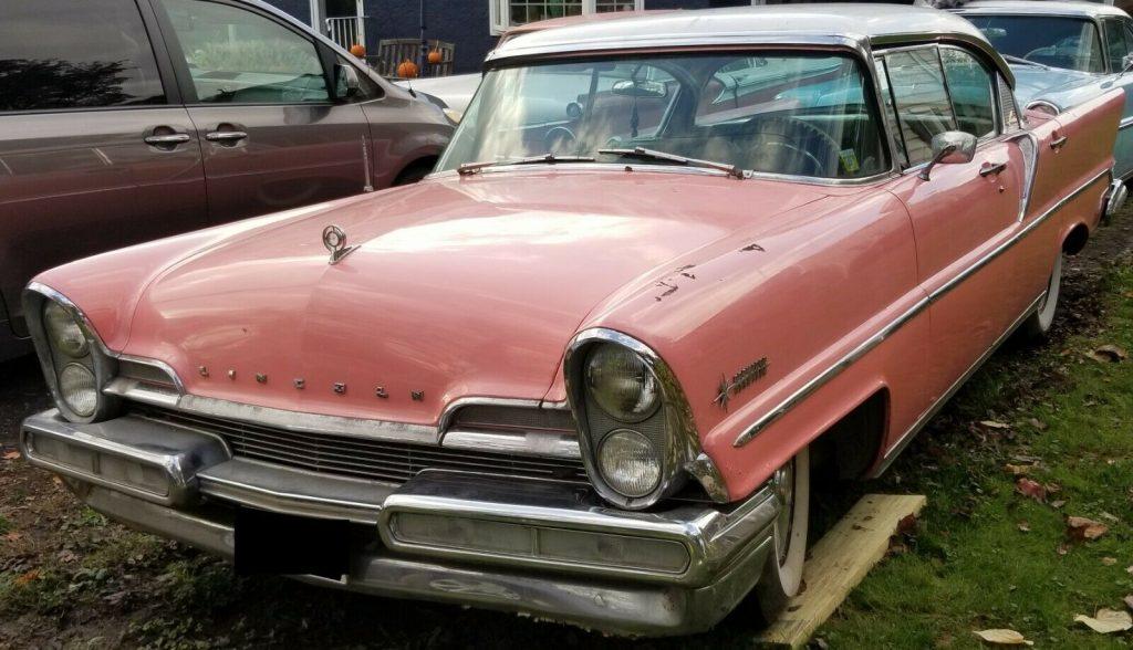 1957 Lincoln Premier 4 door sedan in “Hot Pink”