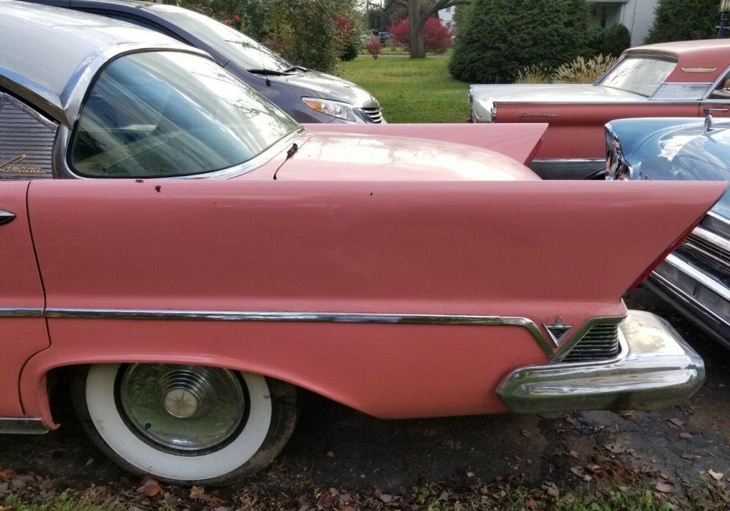 1957 Lincoln Premier 4 door sedan in “Hot Pink”