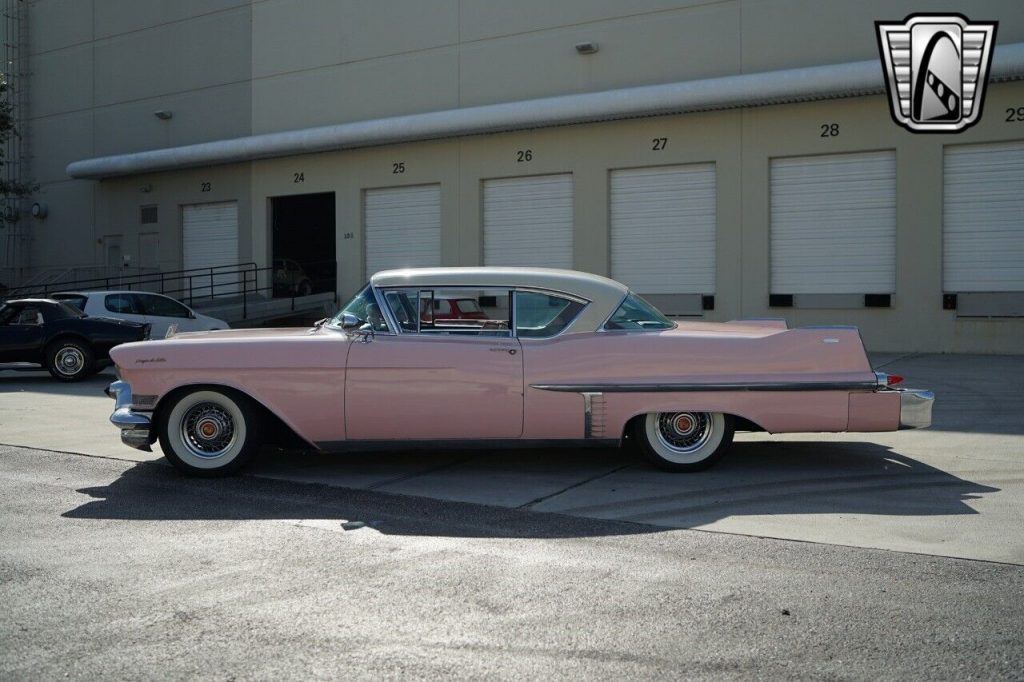 Pink 1957 Cadillac Coupe Deville 365 CID V8 4-Speed Auto