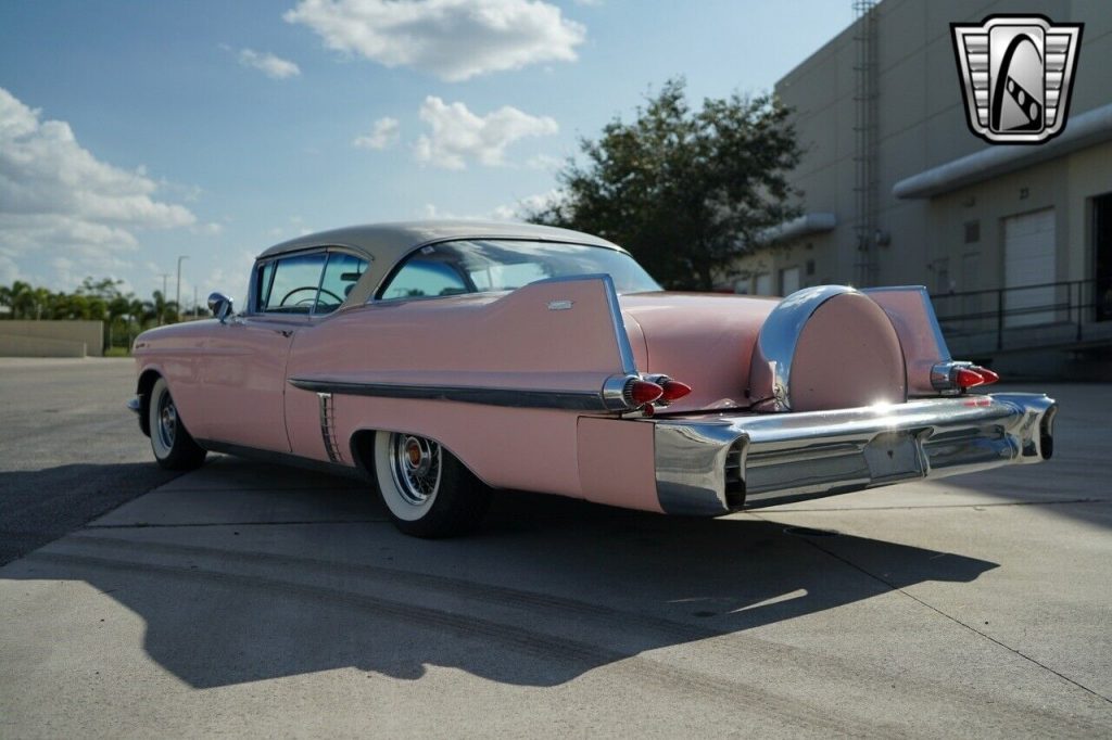 Pink 1957 Cadillac Coupe Deville 365 CID V8 4-Speed Auto