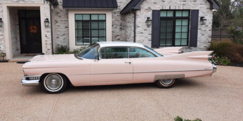 1959 Pink Cadillac Coupe Deville for sale