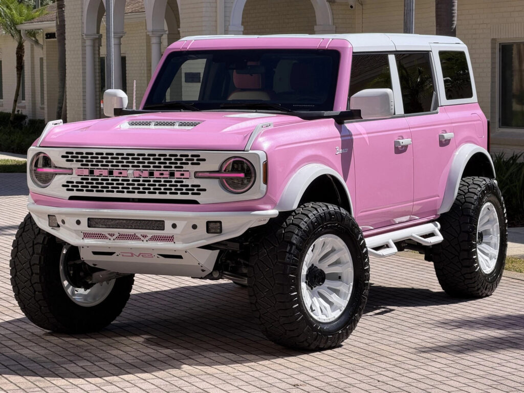 2025 Ford Custom Lifted Pearl Pink Outer Banks Retro Hard Top