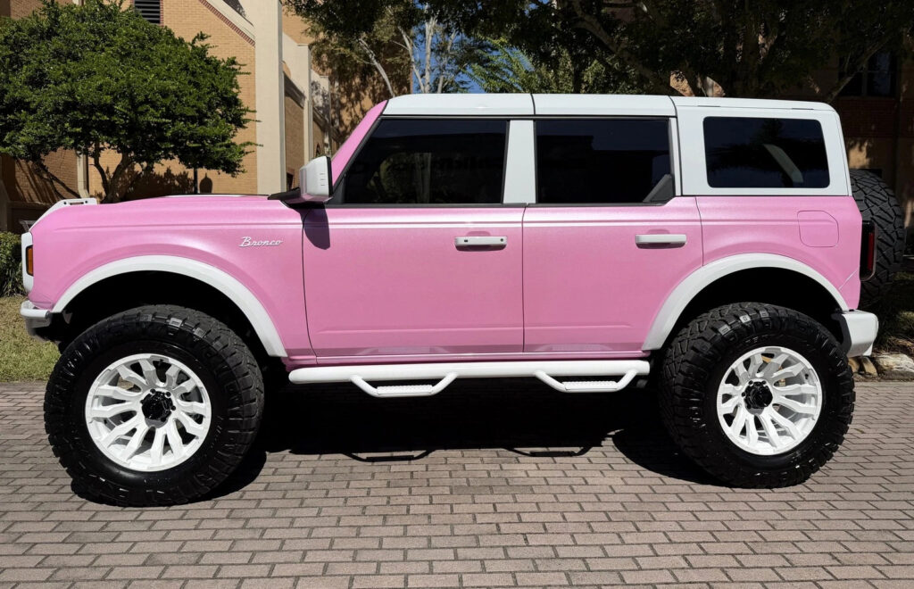 2025 Ford Custom Lifted Pearl Pink Outer Banks Retro Hard Top