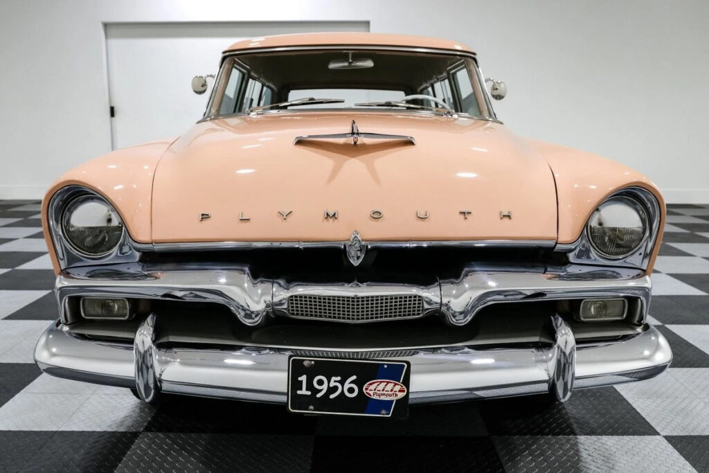 1956 Plymouth Suburban Sport 10717 Miles Pink Station Wagon 277ci V8 3 Speed Manual