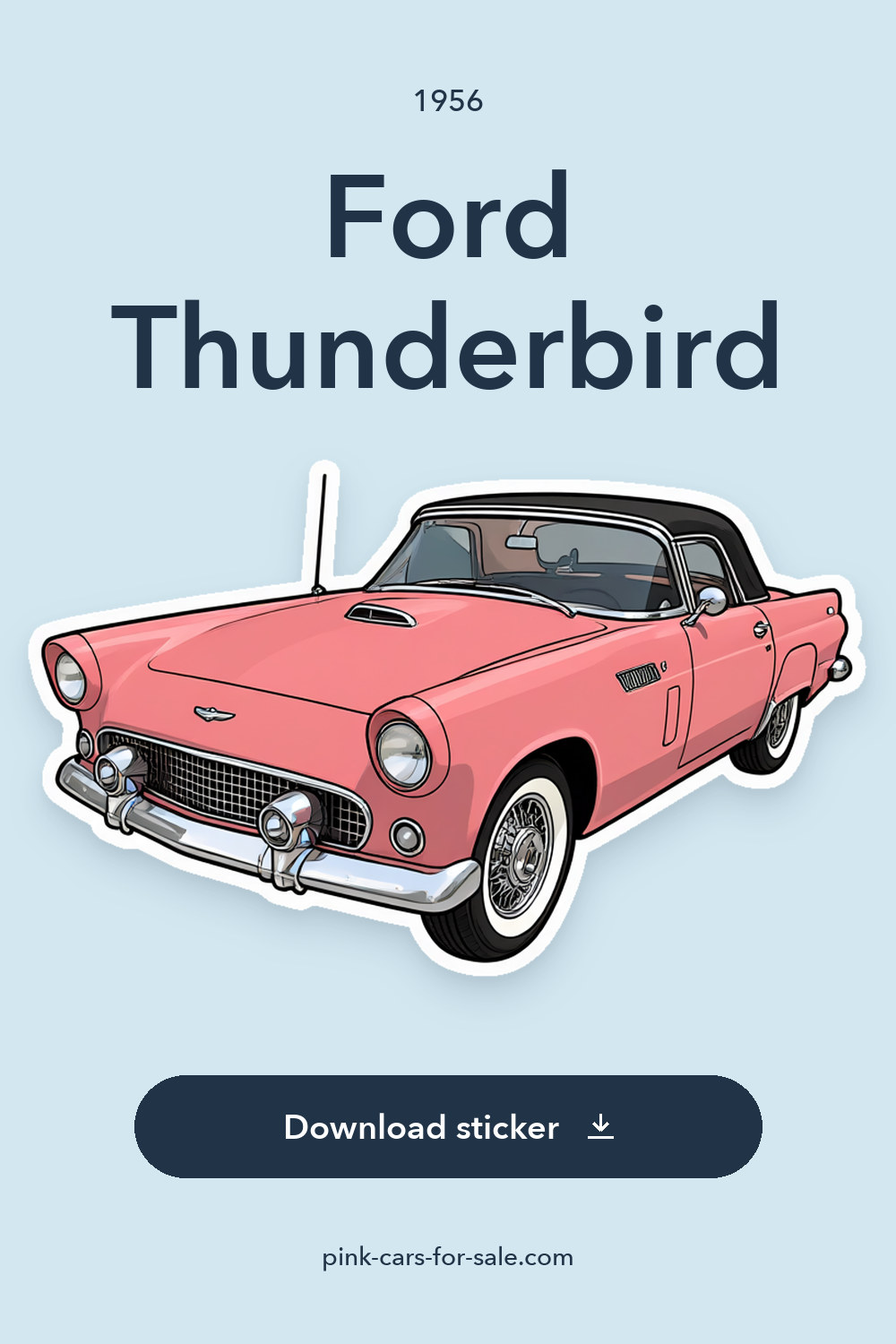 1956 Ford Thunderbird sticker preview