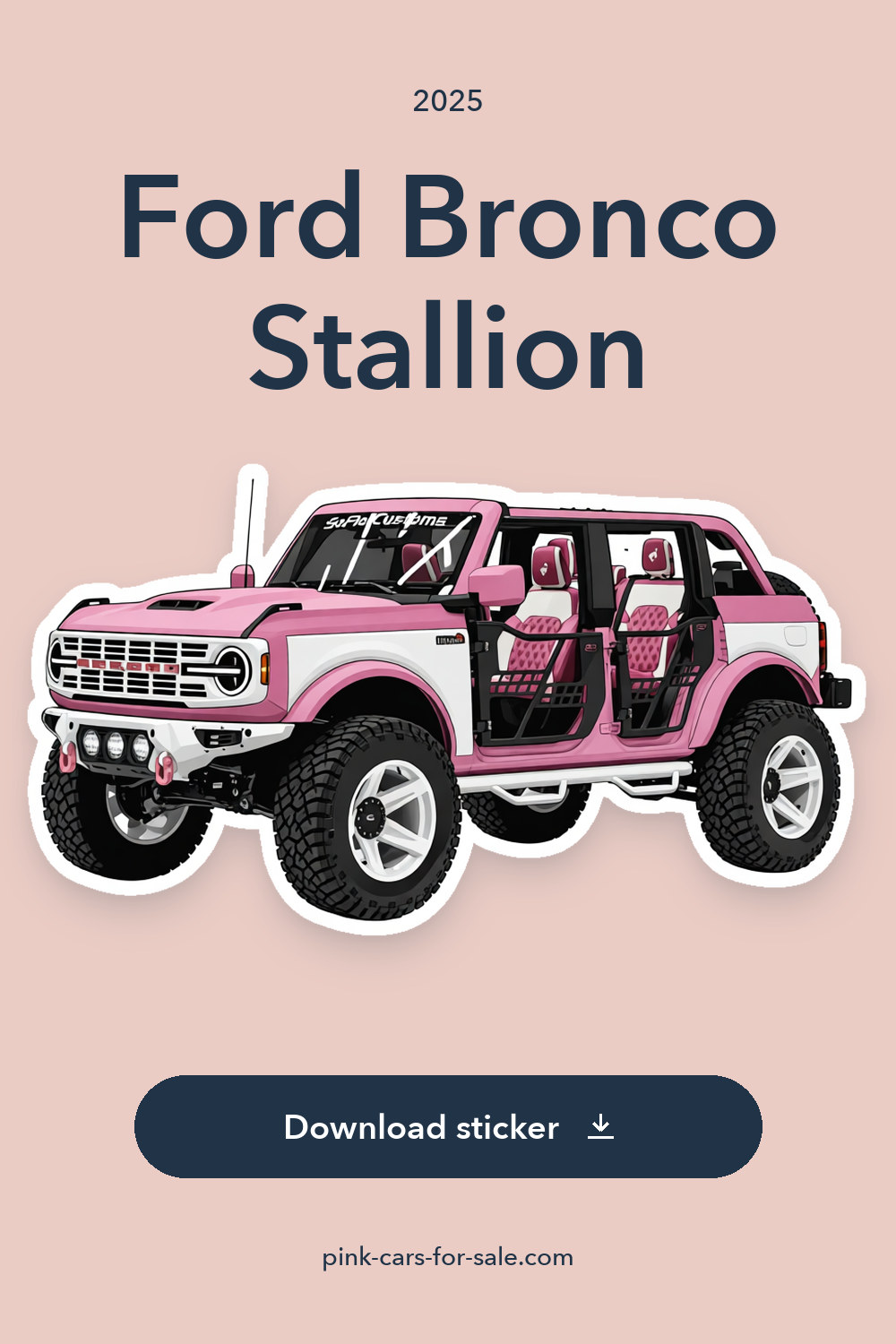 2025 Ford Bronco Stallion sticker preview