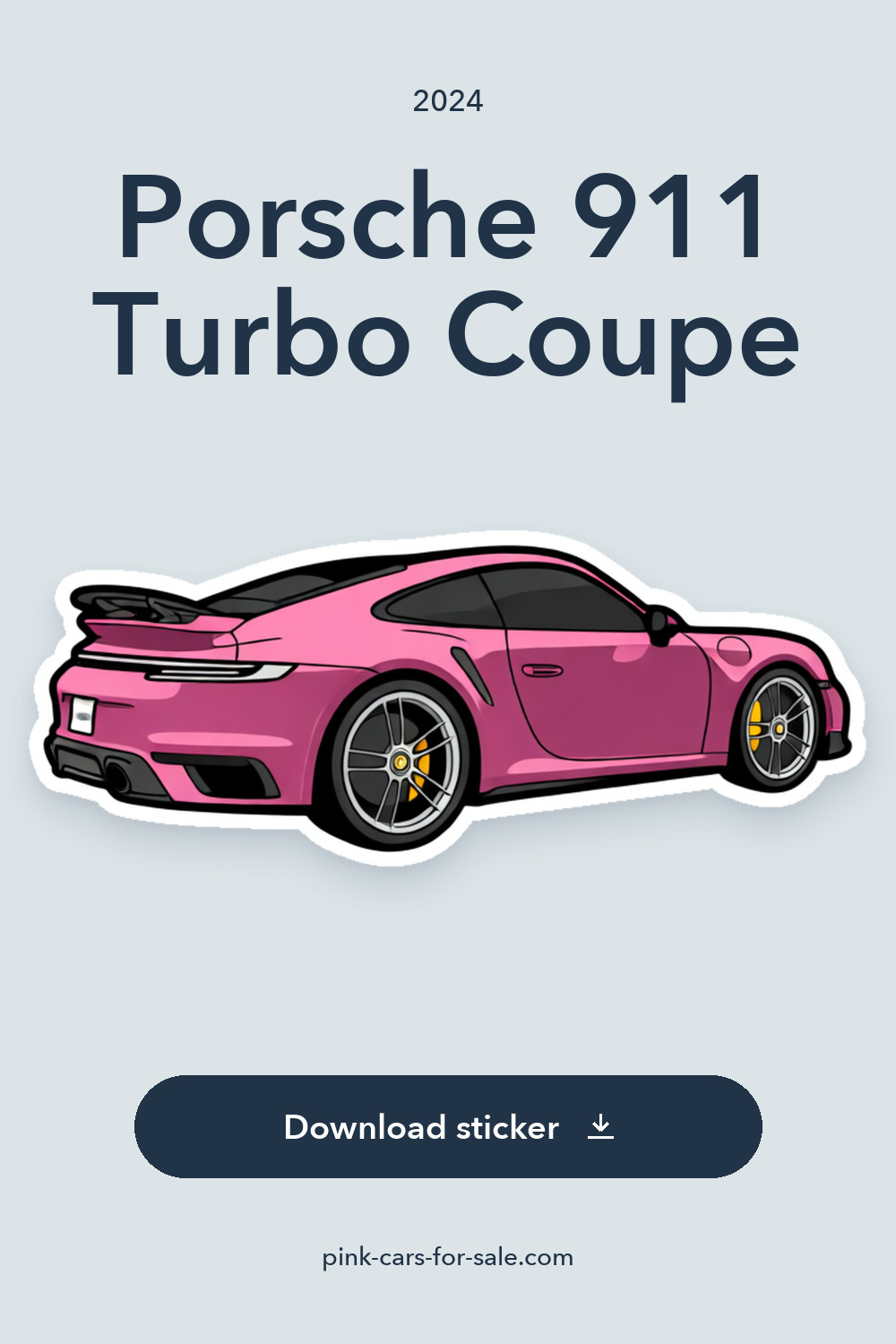 2024 Porsche 911 Turbo Coupe sticker preview